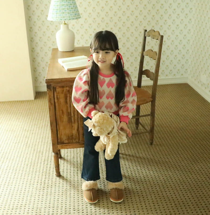 Sewing-B - Korean Children Fashion - #discoveringself - Heart Knit Sweatshirt - 11