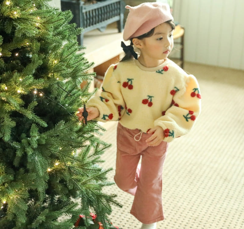 Sewing-B - Korean Children Fashion - #kidsshorts - Cherry Dumble Sweatshirt - 12