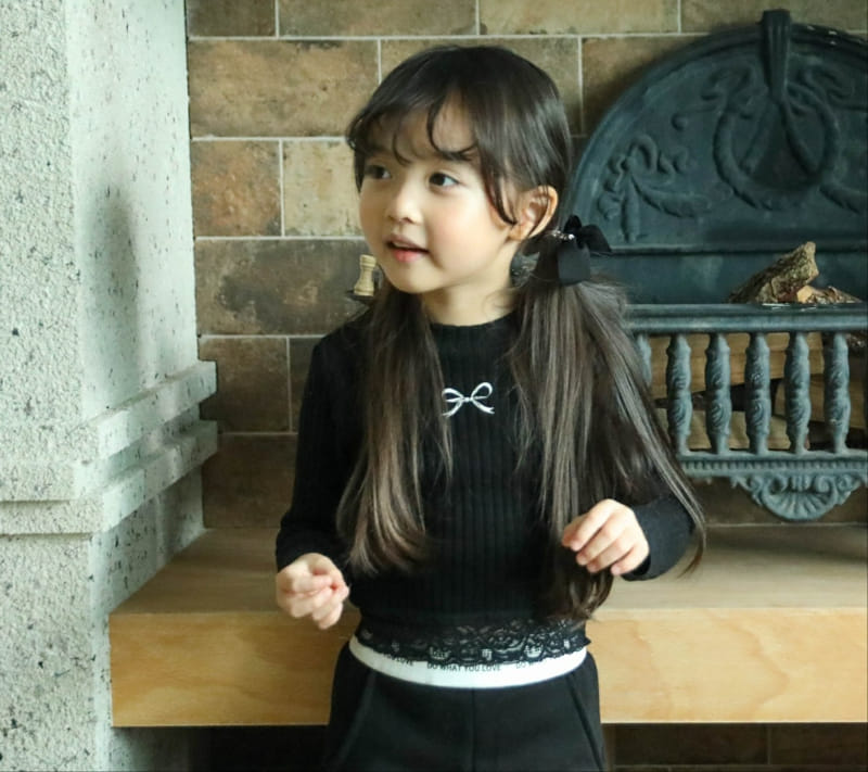 Sewing-B - Korean Children Fashion - #kidsshorts - Ribbon Tee - 2