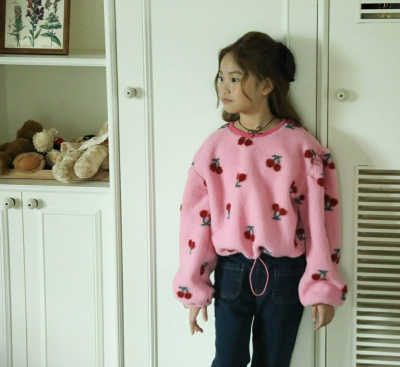 Sewing-B - Korean Children Fashion - #prettylittlegirls - Cherry Dumble Sweatshirt - 5