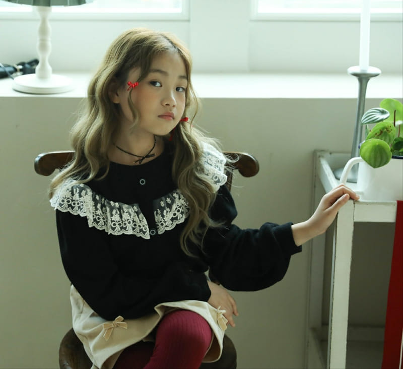 Sewing-B - Korean Children Fashion - #prettylittlegirls - Lumi Lace Sweatshirt - 6