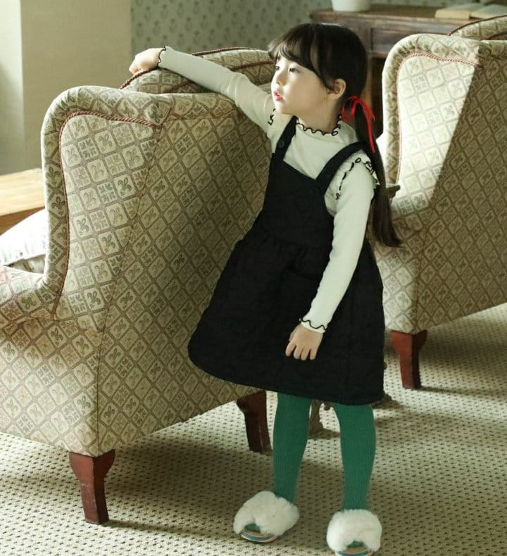 Sewing-B - Korean Children Fashion - #todddlerfashion - Ribbon Quilting One-piece - 2