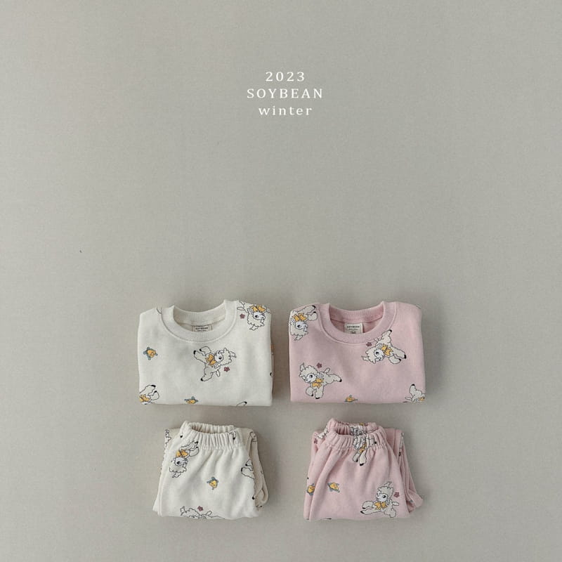 Soybean - Korean Children Fashion - #designkidswear - Fleece Baby Top Bottom Set - 5