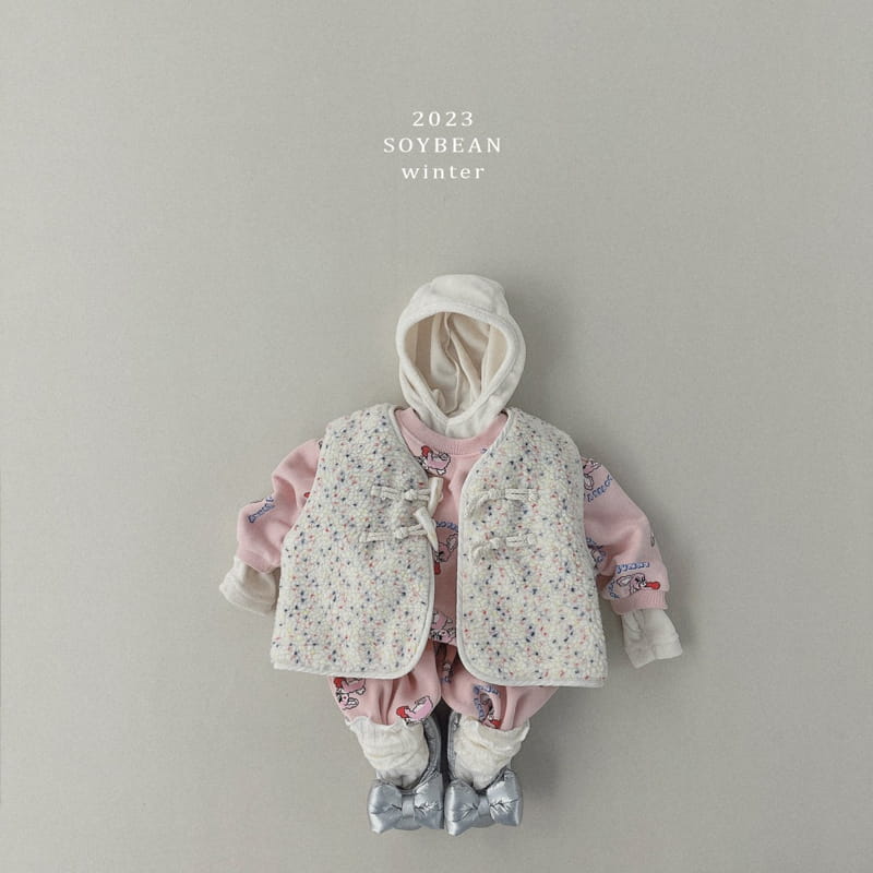 Soybean - Korean Children Fashion - #designkidswear - Fleece Love Bunny Top Bottom Set - 4