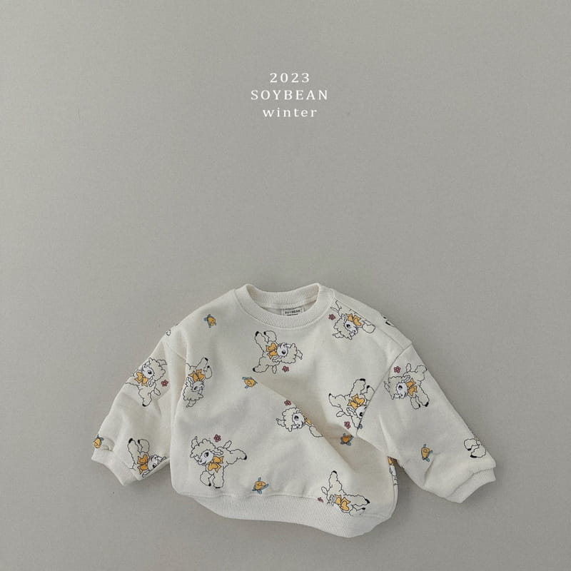 Soybean - Korean Children Fashion - #kidsstore - Fleece Baby Top Bottom Set - 9