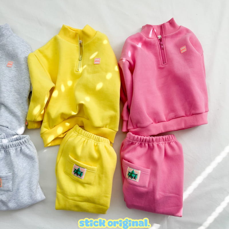 Stick - Korean Children Fashion - #kidsshorts - Yang Half Zip-up Sweatshirt with Mom - 2