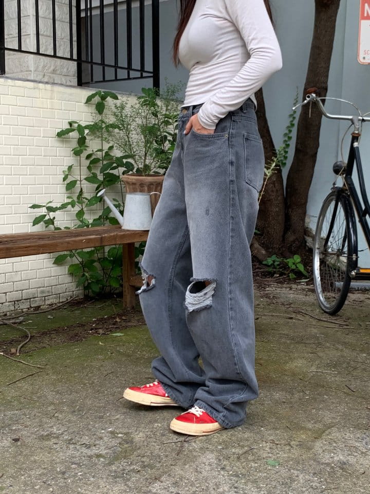 Sunder Market - Korean Women Fashion - #shopsmall - Gray Vintage Pants - 5