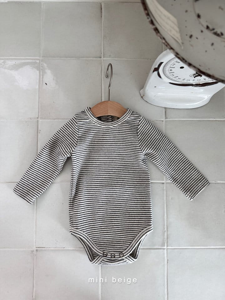 The Beige - Korean Baby Fashion - #babylifestyle - Stripes Bodysuit