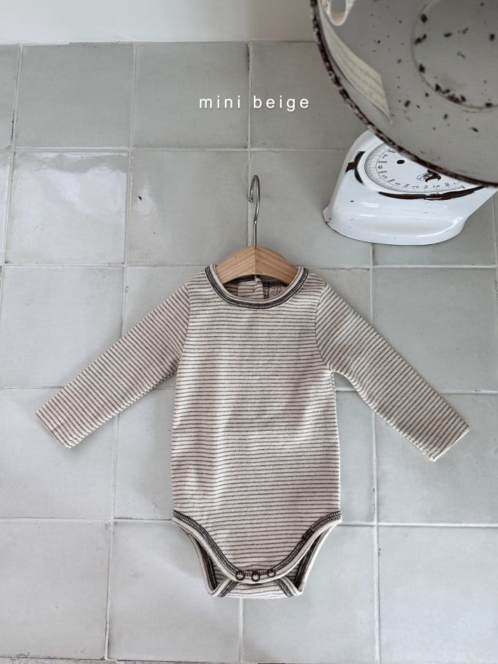 The Beige - Korean Baby Fashion - #babyootd - Stripes Bodysuit - 3