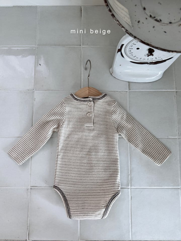 The Beige - Korean Baby Fashion - #babyoutfit - Stripes Bodysuit - 5