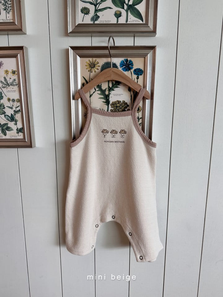 The Beige - Korean Baby Fashion - #onlinebabyshop - Piping Sleeveless Bodysuit - 5