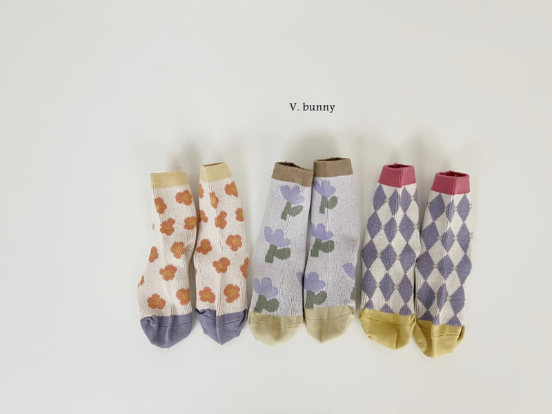 V Bunny - Korean Children Fashion - #minifashionista - Iris Socks Set - 2