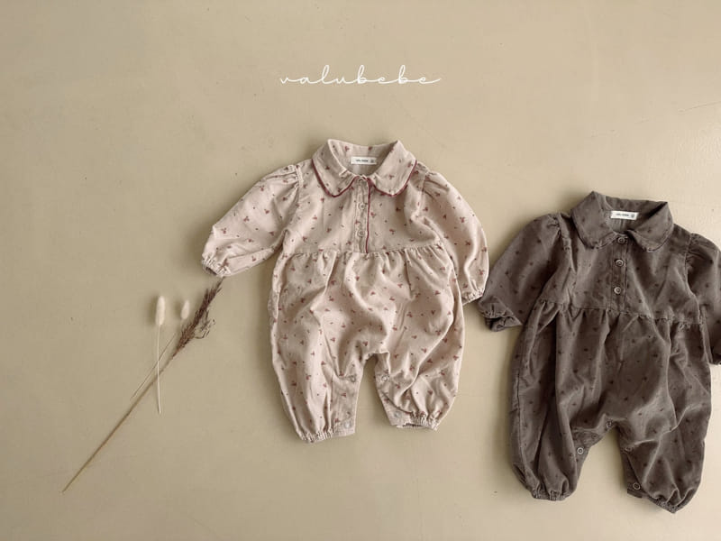 Valu Bebe - Korean Baby Fashion - #babyclothing - Rosie Corduroy Flower Bodysuit - 2