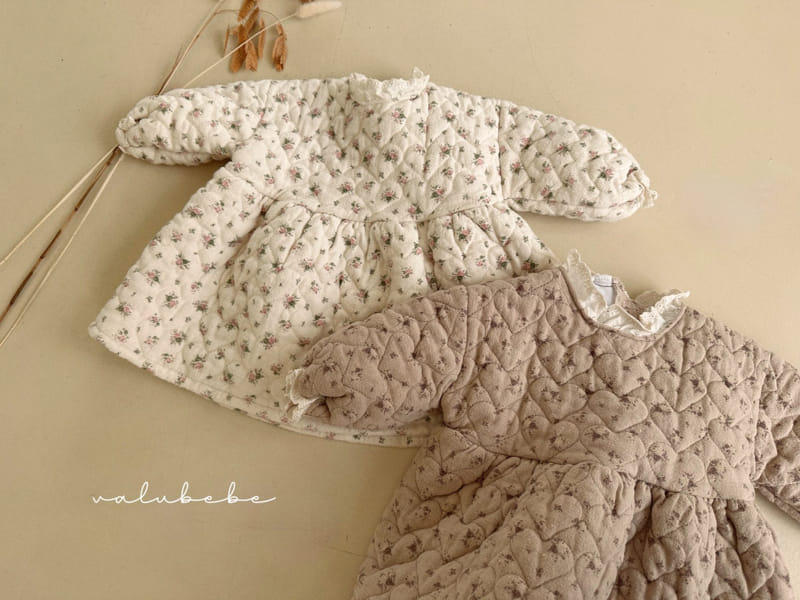 Valu Bebe - Korean Baby Fashion - #babyclothing - Flower Quilting Lace One-piece - 7