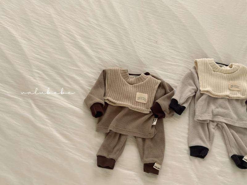 Valu Bebe - Korean Baby Fashion - #babyclothing - Basic Rib Top Bottom Set - 2