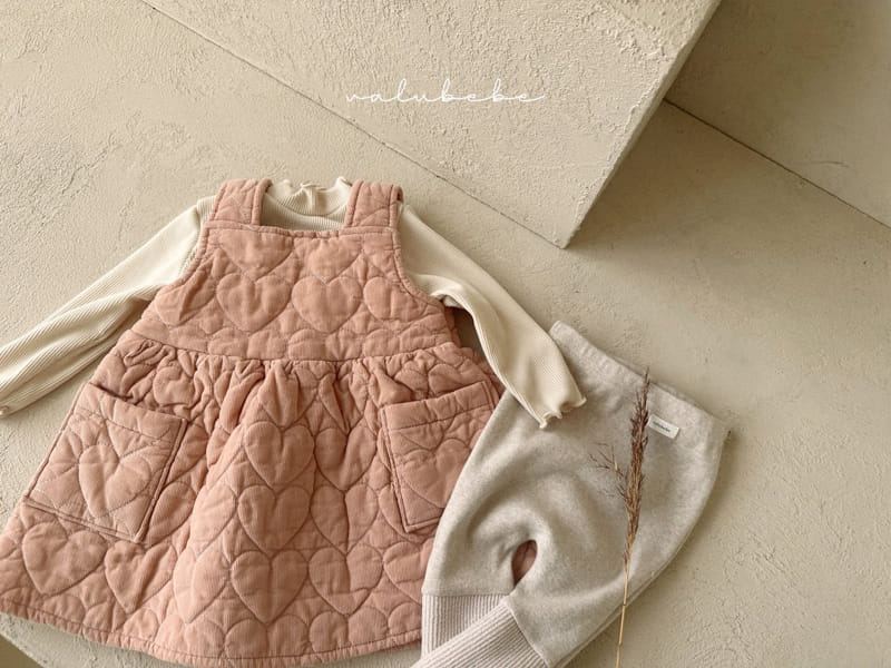 Valu Bebe - Korean Baby Fashion - #babyclothing - Heart Quilting One-piece - 12