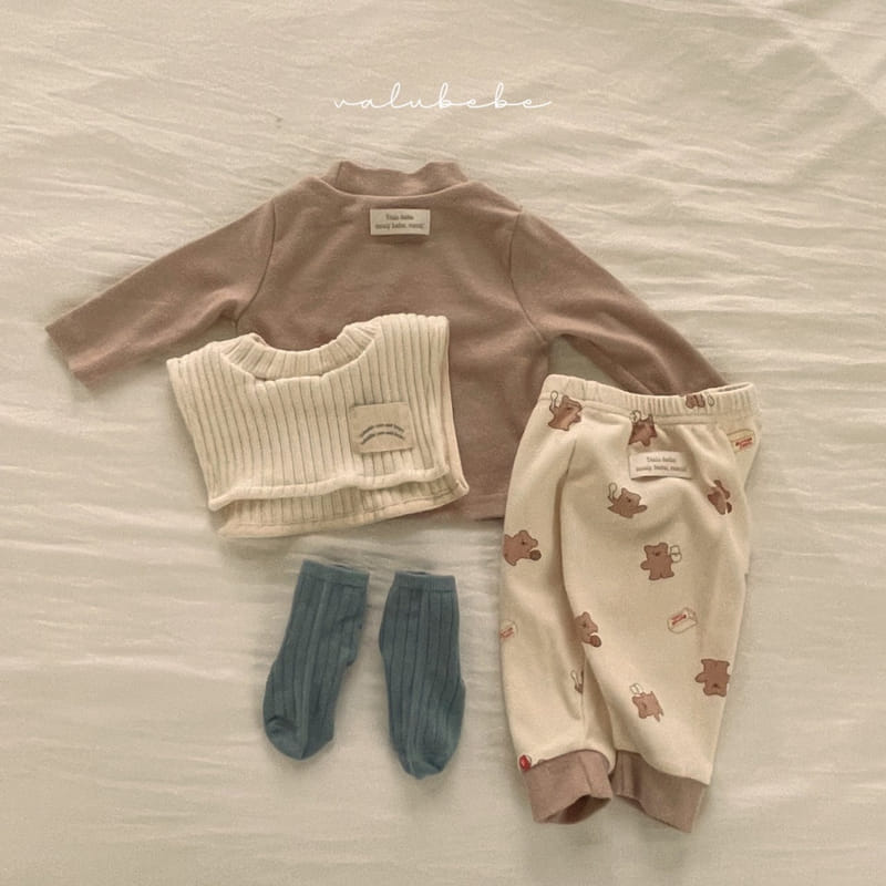 Valu Bebe - Korean Baby Fashion - #babyfashion - Bear Top Bottom Set - 8