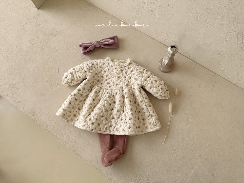 Valu Bebe - Korean Baby Fashion - #babyfashion - Flower Quilting Lace One-piece - 8