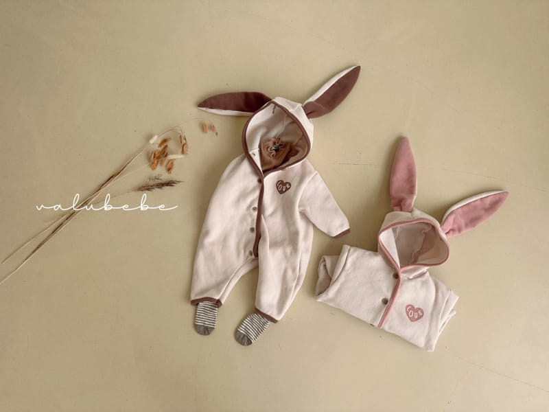 Valu Bebe - Korean Baby Fashion - #babyfever - Heart Rabbit Bodysuit - 2
