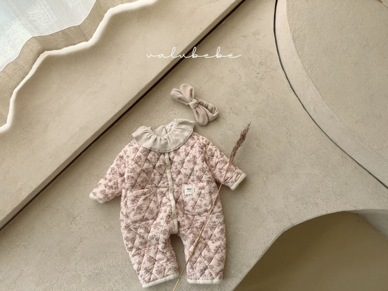Valu Bebe - Korean Baby Fashion - #babygirlfashion - Flower Padding Overalls