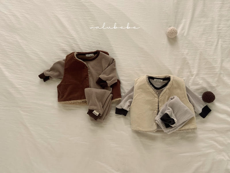 Valu Bebe - Korean Baby Fashion - #babylifestyle - Basic Rib Top Bottom Set - 6