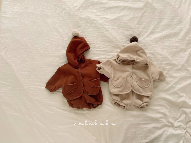 Valu Bebe - Korean Baby Fashion - #babyoutfit - Bell Fleece Hoody Jacket