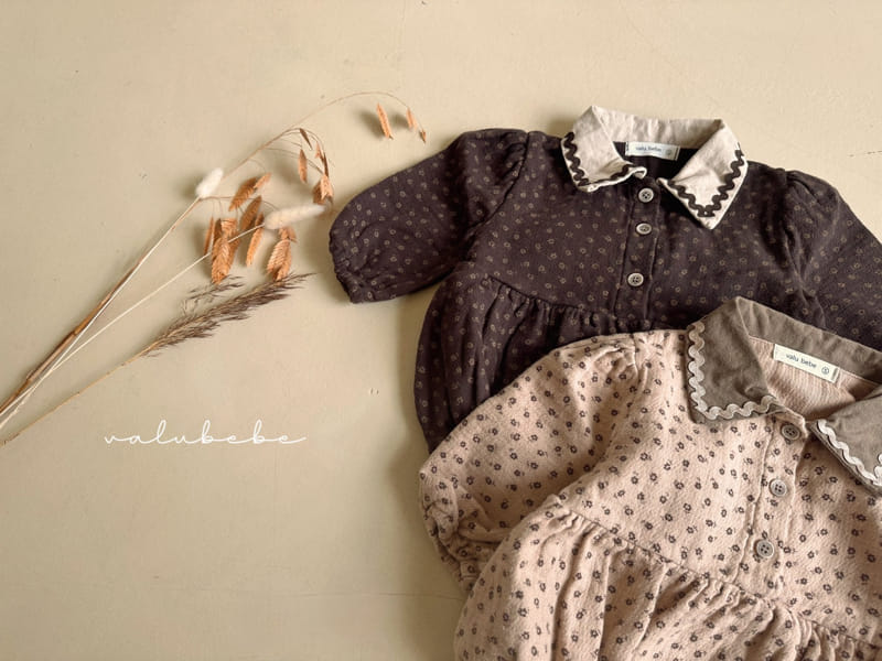 Valu Bebe - Korean Baby Fashion - #babyoutfit - Lyn Collar Flower Bodysuit - 6
