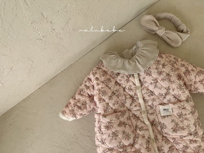 Valu Bebe - Korean Baby Fashion - #babyoutfit - Flower Padding Overalls - 6