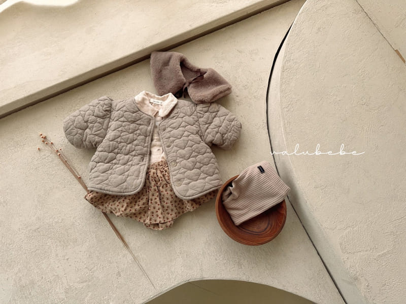 Valu Bebe - Korean Baby Fashion - #babyoutfit - Lovely Heart Padding Jacket