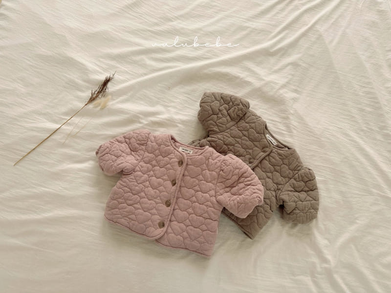 Valu Bebe - Korean Baby Fashion - #babyoutfit - Lovely Heart Padding Jacket - 2