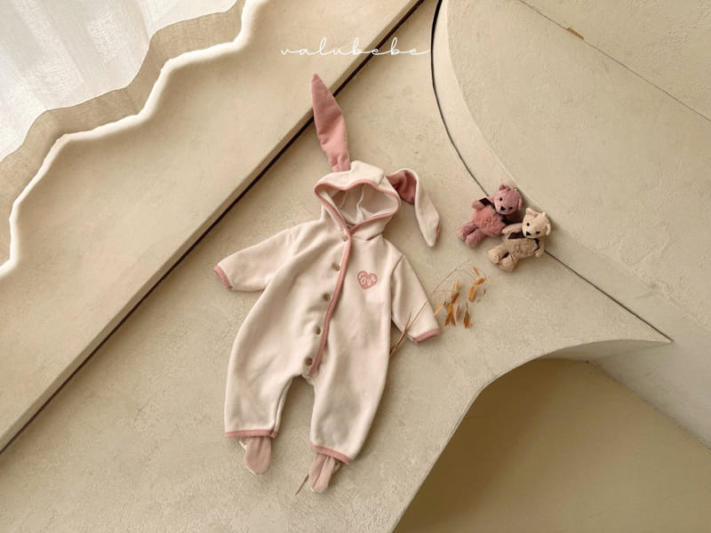 Valu Bebe - Korean Baby Fashion - #babyoutfit - Heart Rabbit Bodysuit - 8