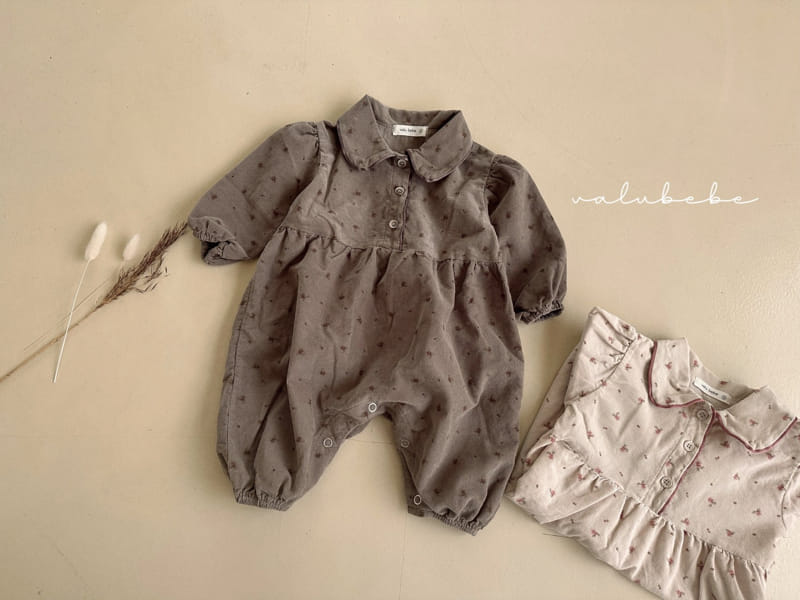 Valu Bebe - Korean Baby Fashion - #babywear - Rosie Corduroy Flower Bodysuit - 11