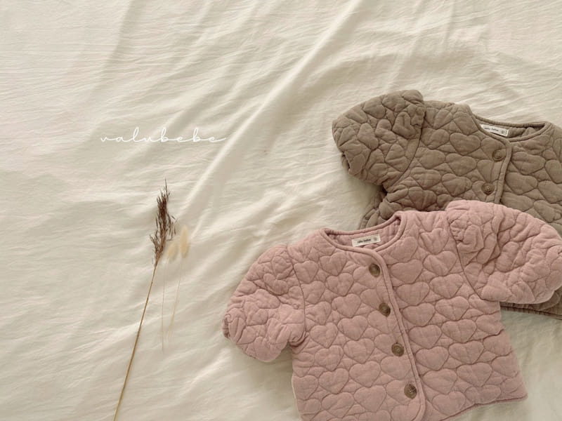 Valu Bebe - Korean Baby Fashion - #babywear - Lovely Heart Padding Jacket - 3