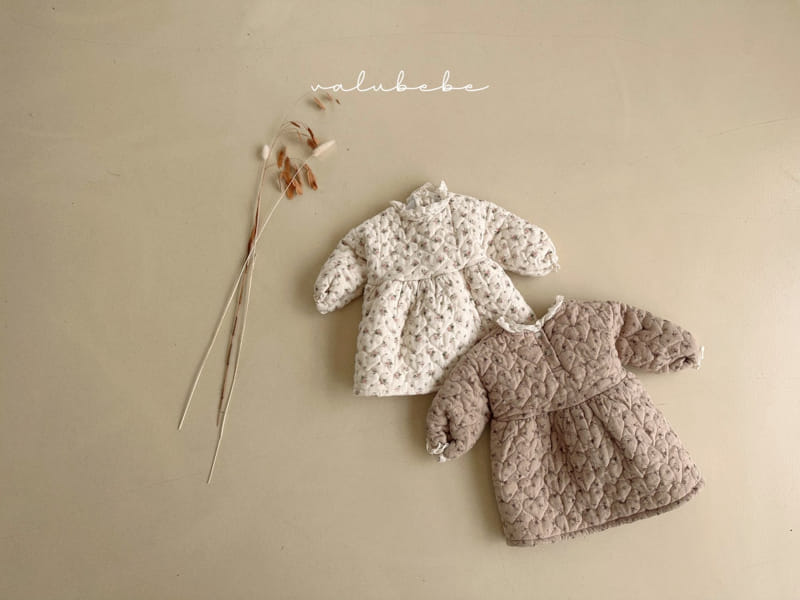 Valu Bebe - Korean Baby Fashion - #babywear - Flower Quilting Lace One-piece