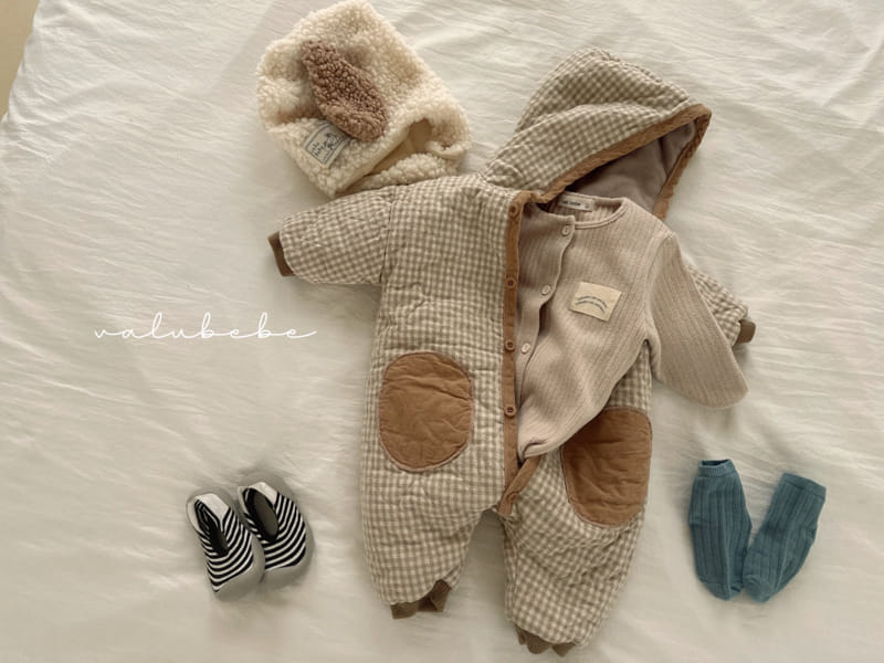 Valu Bebe - Korean Baby Fashion - #babywear - Check Bodysuit - 4