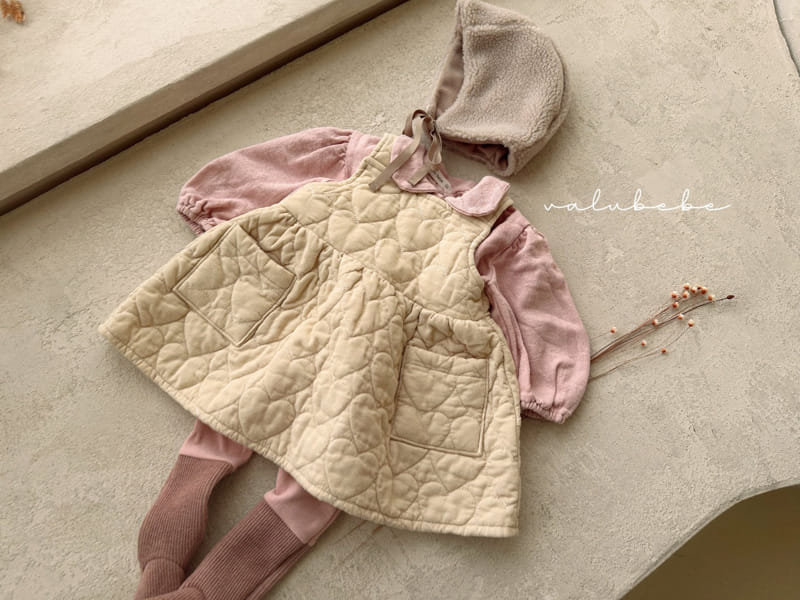 Valu Bebe - Korean Baby Fashion - #onlinebabyshop - Heart Quilting One-piece - 8