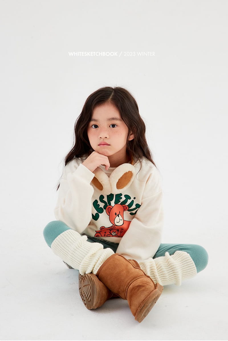 Whitesketchbook - Korean Children Fashion - #fashionkids - Bear Doll Fleece Sweatshirt - 2