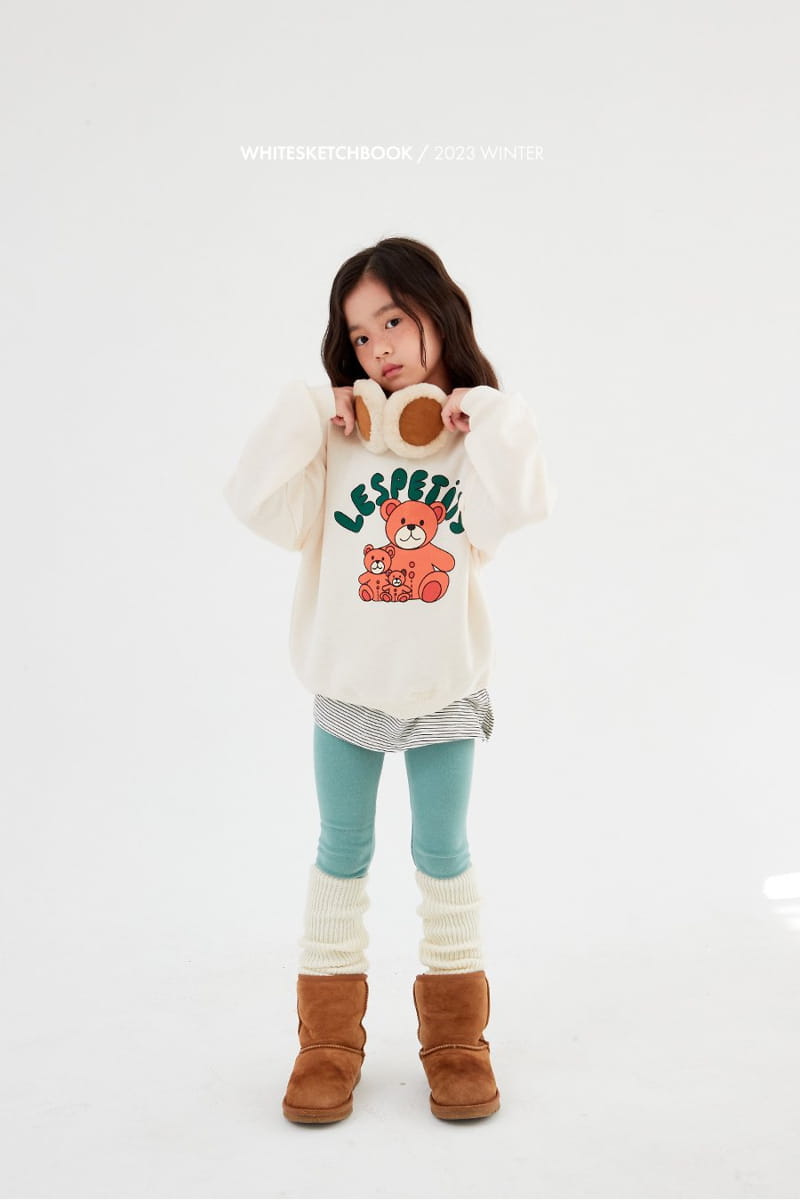 Whitesketchbook - Korean Children Fashion - #kidsshorts - Bear Doll Fleece Sweatshirt - 3