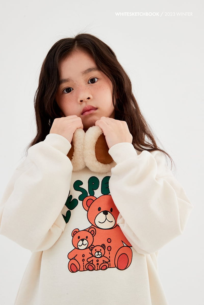 Whitesketchbook - Korean Children Fashion - #kidsshorts - Bear Doll Fleece Sweatshirt - 4