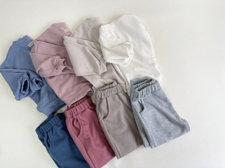 Yerooyena - Korean Children Fashion - #childrensboutique - Fleece Overfit Sweatshirt Pants Set - 6