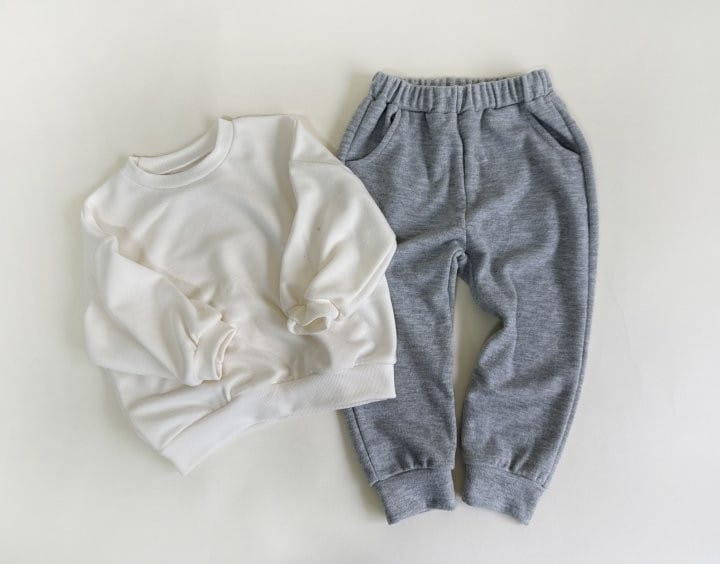 Yerooyena - Korean Children Fashion - #toddlerclothing - Fleece Overfit Sweatshirt Pants Set - 4