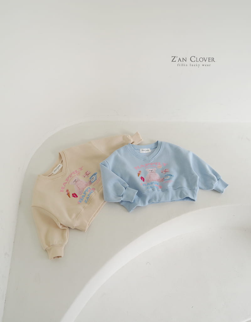 Zan Clover - Korean Children Fashion - #childrensboutique - Hppy Bear Sweatshirt - 3
