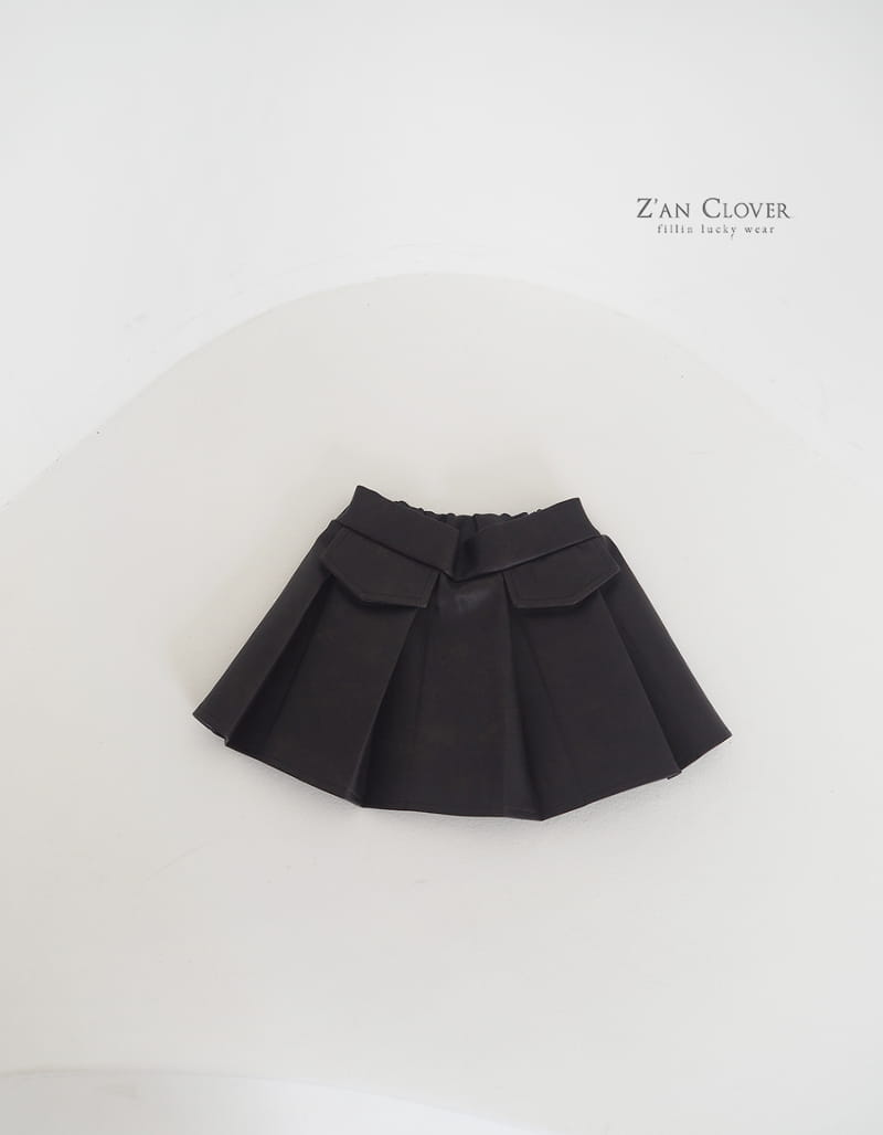 Zan Clover - Korean Children Fashion - #childrensboutique - Vintage Leather Skirt