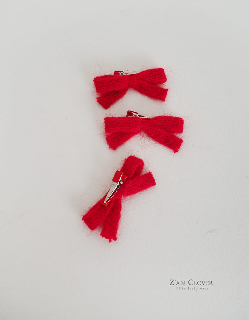Zan Clover - Korean Children Fashion - #childrensboutique - Knit Ribbon Hairpin - 9