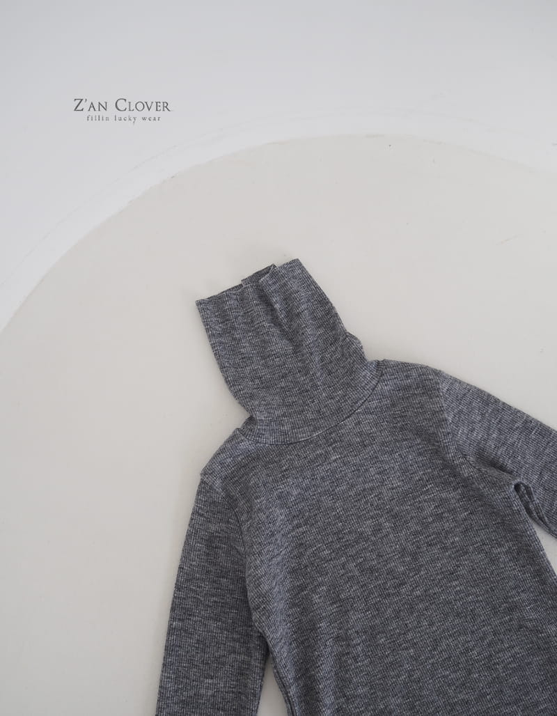 Zan Clover - Korean Children Fashion - #designkidswear - Basic Rib Turtleneck Tee - 8