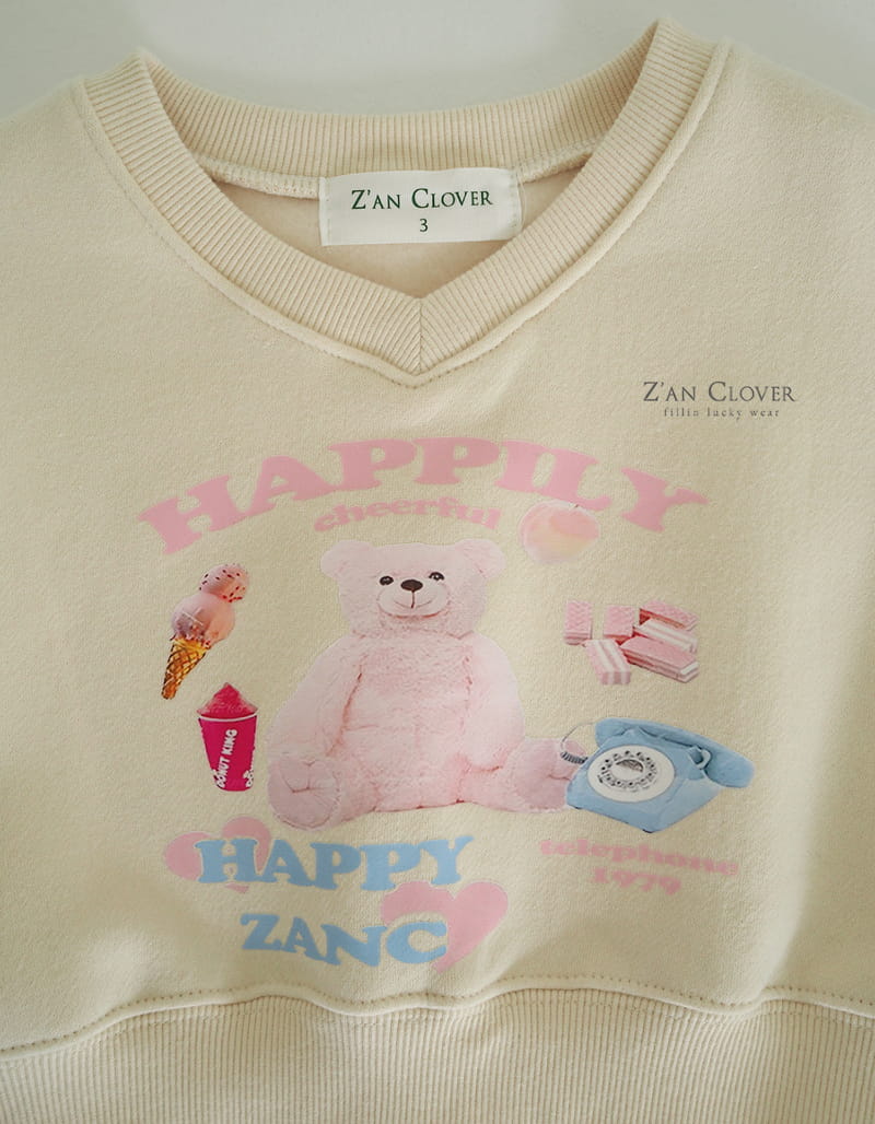 Zan Clover - Korean Children Fashion - #fashionkids - Hppy Bear Sweatshirt - 6