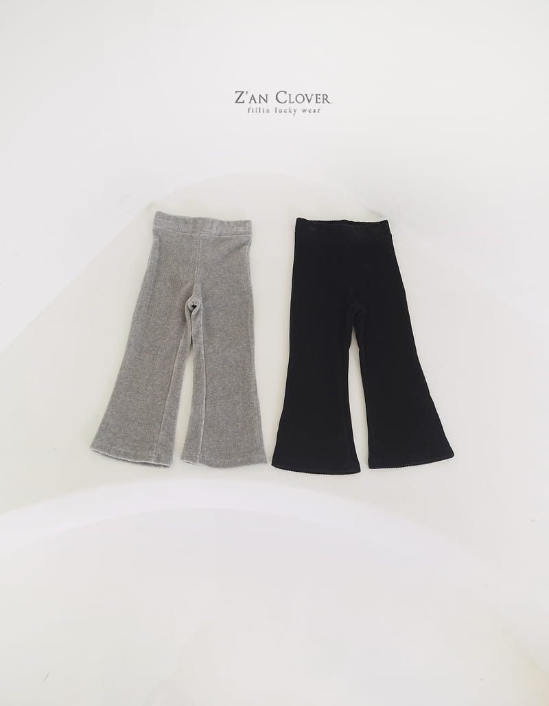 Zan Clover - Korean Children Fashion - #kidsshorts - Veloure Bootscut Pants
