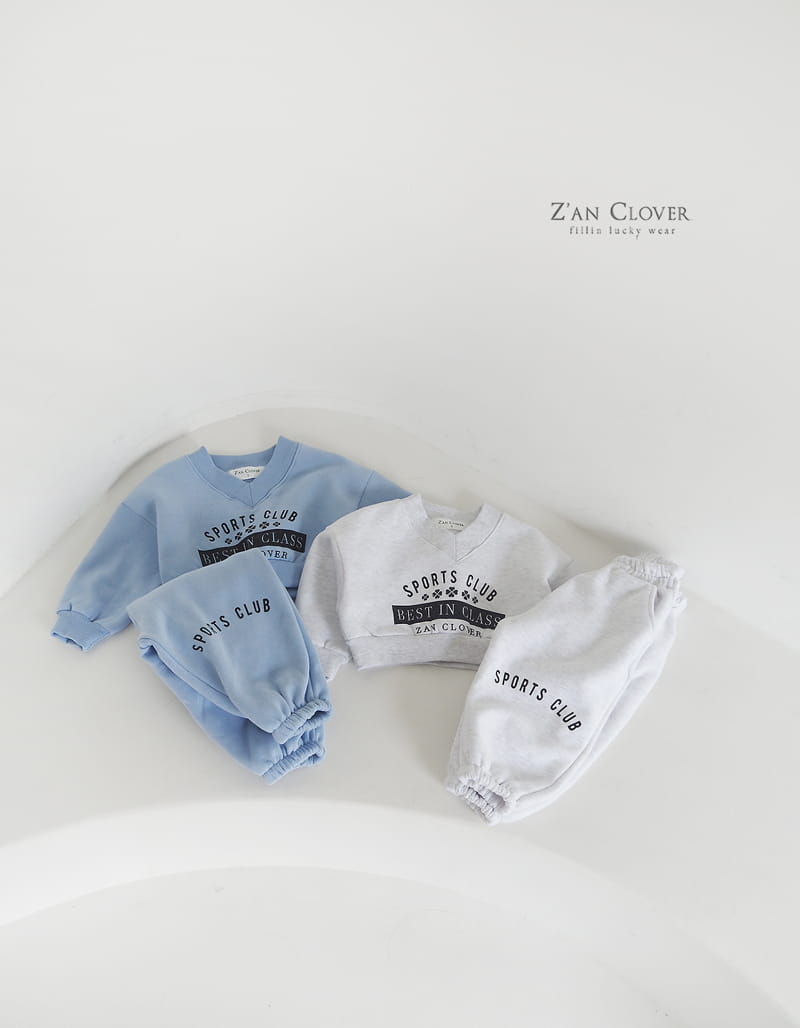Zan Clover - Korean Children Fashion - #kidsshorts - Sport Club Top Bottom Set