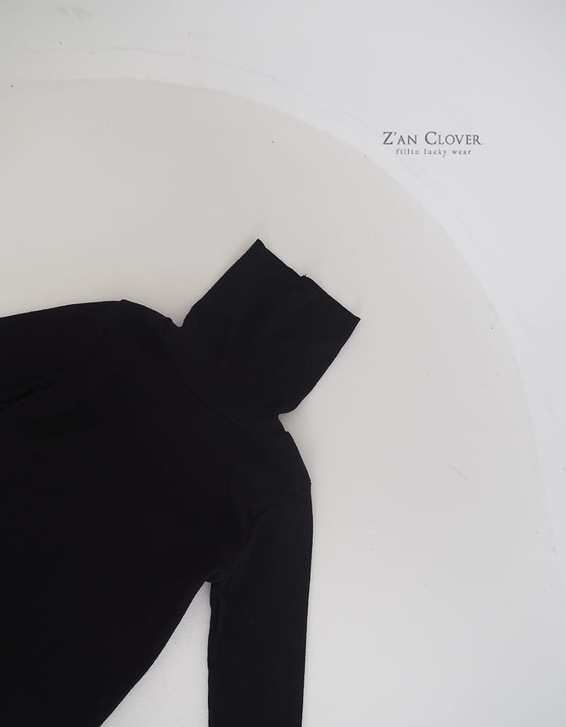 Zan Clover - Korean Children Fashion - #kidsshorts - Basic Rib Turtleneck Tee - 11