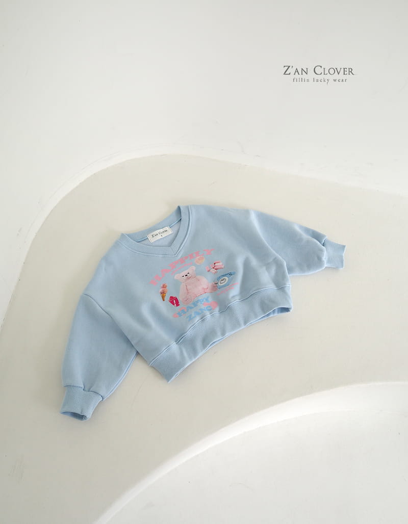Zan Clover - Korean Children Fashion - #kidsstore - Hppy Bear Sweatshirt - 8